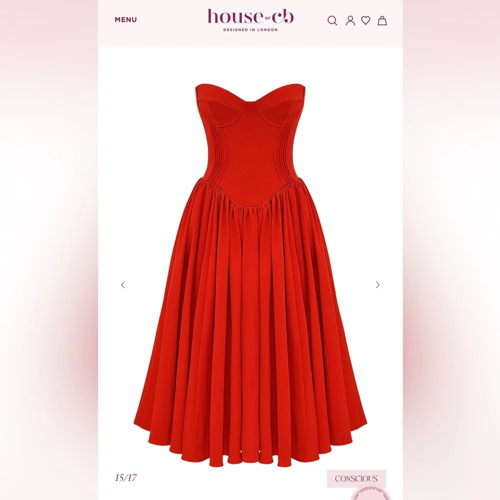 House of CB Red Midi Dress - Picture 5 of 10